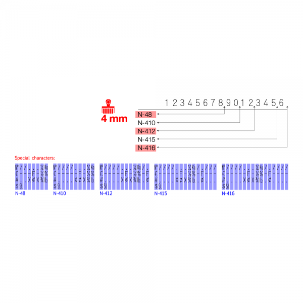 Shiny Number Stamp N-48